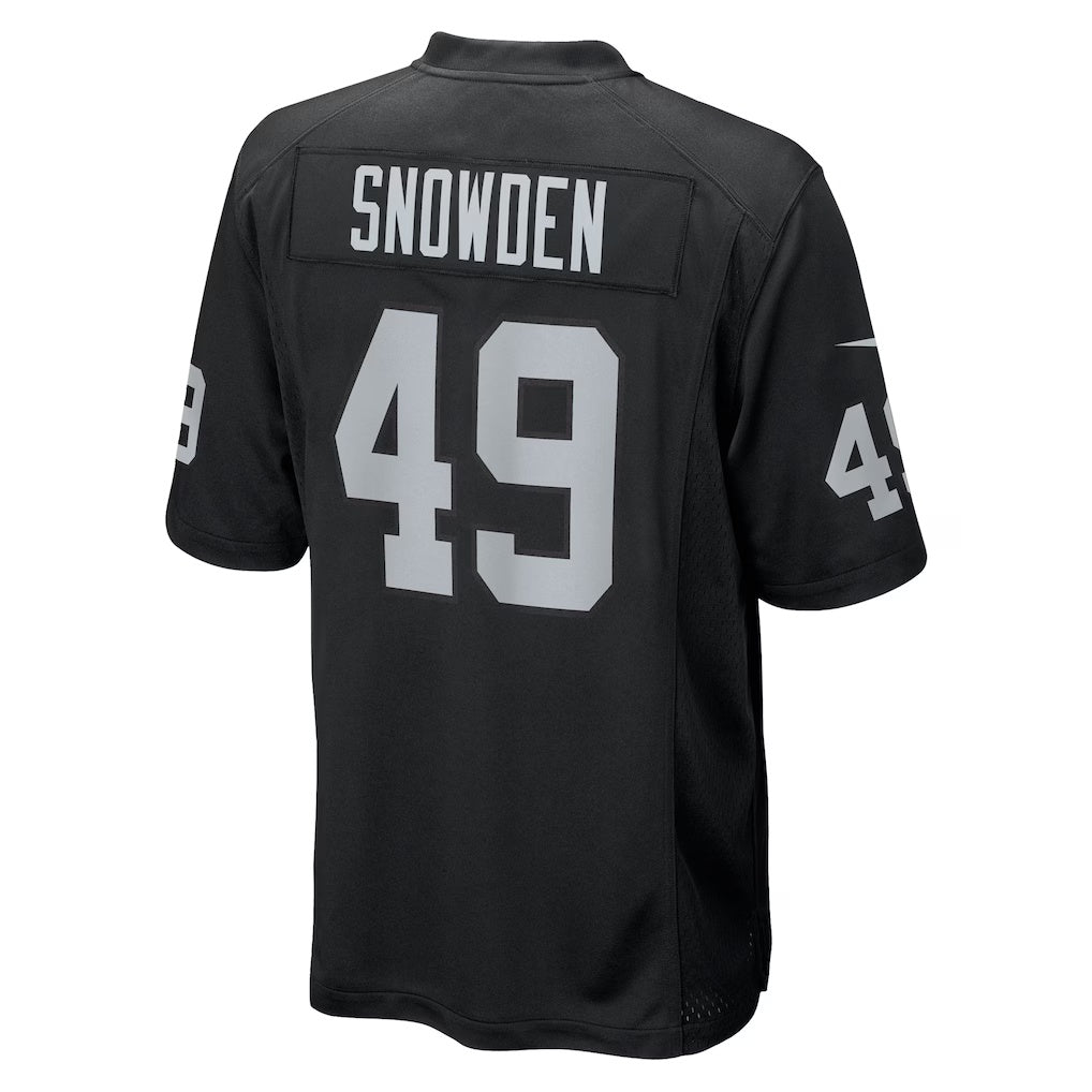 LV.Raiders #49 Charles Snowden Black Team Game American Football Jerseys