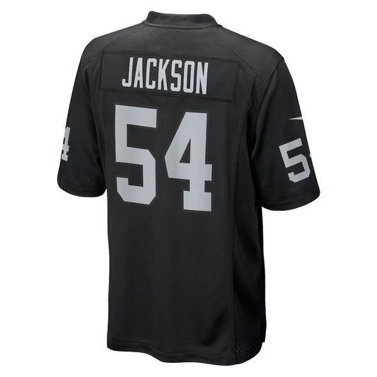 LV.Raiders #54 Brennan Jackson Black Team Game American Football Jerseys