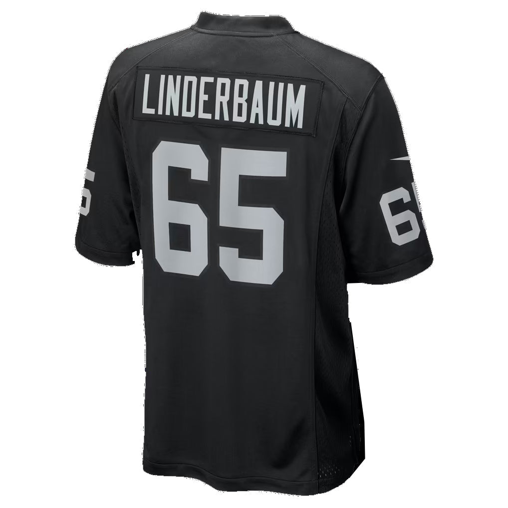 LV.Raiders #65 Tyler Linderbaum Black Team Game Football Jersey