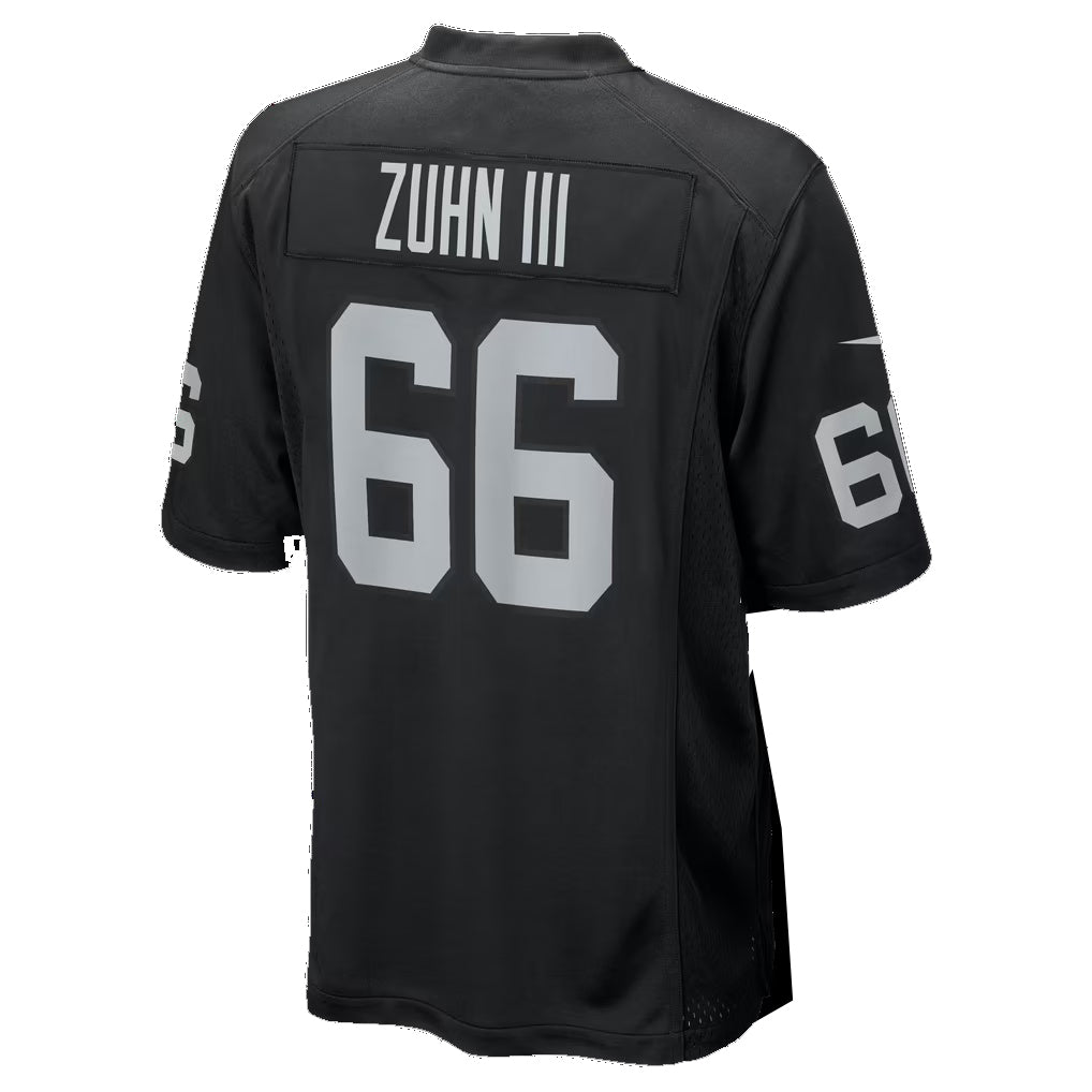 LV.Raiders #66 Trey Zuhn III Black Team Game Football Jersey