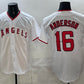 Los Angeles Angels #16 Garret Anderson White Stitched Jersey