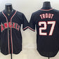 Los Angeles Angels #27 Mike Trout 2026 Fashion Replica Black Out Stitched Jersey