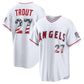 Los Angeles Angels #27 Mike Trout White USA 250 Fourth of July Home Stadium Jersey