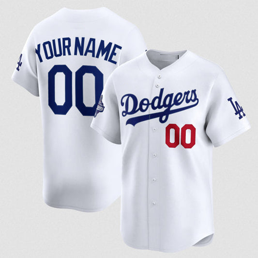 Custom Los Angeles Dodgers ACTIVE PLAYER White 2025 Champions Stitched Baseball Jersey