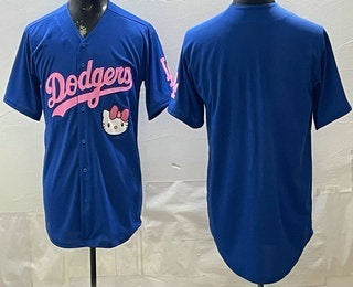 Los Angeles Dodgers Blank Blue Hello Kitty 2025 World Series Champions Limited Jersey
