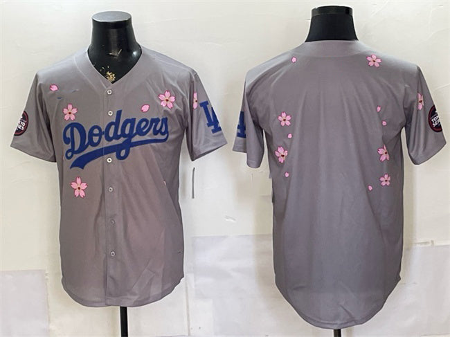 Los Angeles Dodgers Blank Grey 2025 Tokyo Series Limited Stitched Jersey