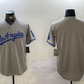 Los Angeles Dodgers Blank Grey With los Cool Base Stitched Baseball Jerseys