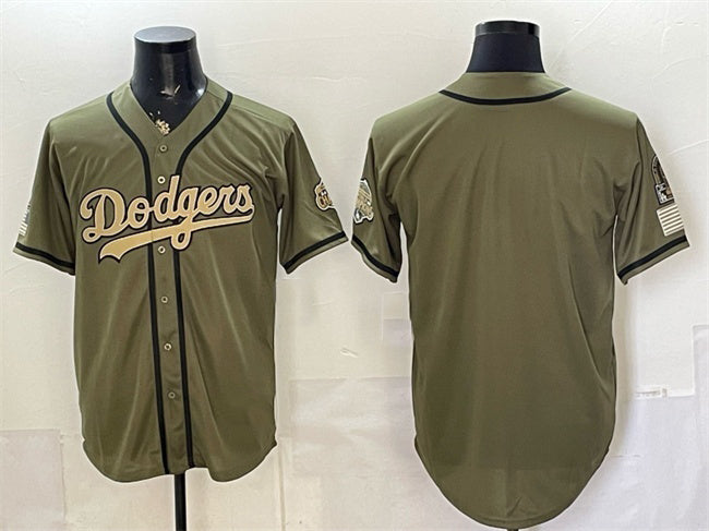 Los Angeles Dodgers Blank Olive 2026 Armed Forces Day Stitched Jersey 2