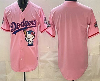 Los Angeles Dodgers Blank Pink Hello Kitty 2025 World Series Champions Limited Jersey