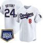 Los Angeles Dodgers Front #8 Back #24 Kobe Bryant White 2024 World Tour Seoul Series Home Limited Stitched Baseball Jersey