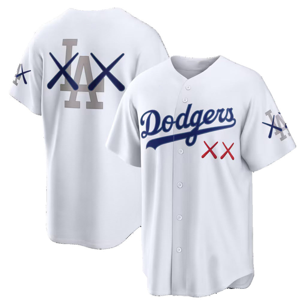 Los Angeles Dodgers KAWS White Stadium Baseball Jersey