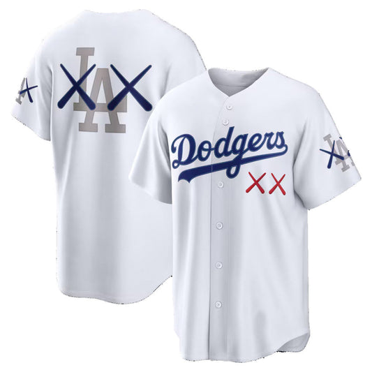 Los Angeles Dodgers KAWS White Stadium Baseball Jersey