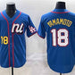 Los Angeles Dodgers National League #18 Yoshinobu Yamamoto Blue 2025 All-Star Edition Limited Stitched Baseball Jersey