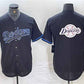 Los Angeles Dodgers Team Big Logo Black Fashion Stitched Baseball Jersey