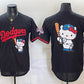 Los Angeles Dodgers Team Big Logo Black Hello Kitty Night 2025 World Series Champions Patch Stitched Jersey