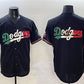 Los Angeles Dodgers Team Big Logo Black Mexico Flag Limited Stitched Baseball Jersey