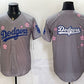 Los Angeles Dodgers Team Big Logo Grey 2025 Tokyo Series Limited Stitched Jersey
