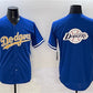 Los Angeles Dodgers Team Big Logo Royal 2025 Gold Collection Limited Stitched Baseball Jersey