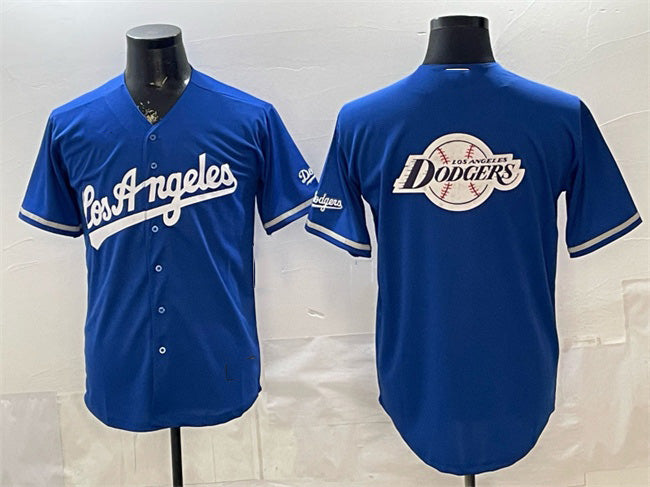 Los Angeles Dodgers Team Big Logo Royal Alternate Stadium Stitched Baseball Jerseys