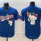 Los Angeles Dodgers Team Big Logo Royal Hello Kitty Night 2025 World Series Champions Patch Stitched Jersey