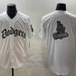 Los Angeles Dodgers Team Big Logo White 2025 LA Gothic Style Vapor Premier Limited Stitched Baseball Jersey