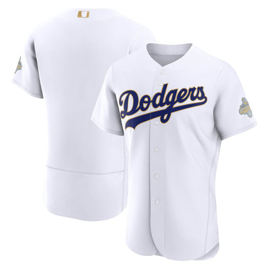 Los Angeles Dodgers White 2026 Gold Collection Authentic Stitched Baseball Jersey