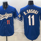 Los Angeles Dodgers #11 Roki Sasaki Royal 2026 Alternate Gold Collection Stadium Stitched Baseball Jersey