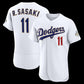 Los Angeles Dodgers #11 Roki Sasaki White 2026 Gold Collection Authentic Stitched Baseball Jersey