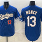Los Angeles Dodgers #13 Max Muncy Royal 2026 Alternate Gold Collection Stadium Stitched Baseball Jersey