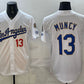 Los Angeles Dodgers #13 Max Muncy White 2026 Gold Collection 9x & B2B Champs Patch Stitched Baseball Jersey