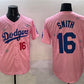 Los Angeles Dodgers #16 Will Smith Pink 2025 Tokyo Series Limited Stitched Baseball Jersey