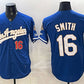 Los Angeles Dodgers #16 Will Smith Royal 2026 Gold Collection 9x & B2B Champs Patch Stitched Baseball Jersey