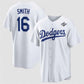 Los Angeles Dodgers #16 Will Smith White 2025 World Series Home Cool Base Stitched Baseball Jersey