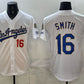 Los Angeles Dodgers #16 Will Smith White 2026 Gold Collection 9x & B2B Champs Patch Stitched Baseball Jersey