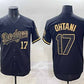 Los Angeles Dodgers #17 Shohei Ohtani Black Gold Limited Stitched Baseball Jerseys