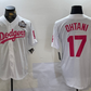 Los Angeles Dodgers #17 Shohei Ohtani Number White Pink 2024 World Series Limited Cool Base Stitched Baseball Jersey