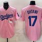 Los Angeles Dodgers #17 Shohei Ohtani Pink 2025 Hello Kitty Vapor Limited Stitched Jersey