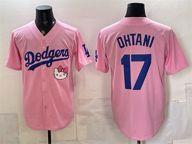 Los Angeles Dodgers #17 Shohei Ohtani Pink 2025 Hello Kitty Vapor Limited Stitched Jersey