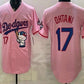 Los Angeles Dodgers #17 Shohei Ohtani Pink Hello Kitty 2025 World Series Champions Limited Jersey
