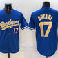 Los Angeles Dodgers #17 Shohei Ohtani Royal 2025 Gold Collection Limited Stitched Baseball Jersey