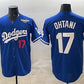 Los Angeles Dodgers #17 Shohei Ohtani Royal 2025 World Series Limited Stitched Baseball Jersey