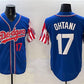 Los Angeles Dodgers #17 Shohei Ohtani Royal Limited Stitched Baseball Jersey