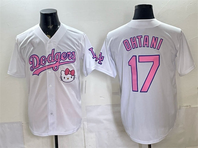 Los Angeles Dodgers #17 Shohei Ohtani White 2025 Hello Kitty Vapor Limited Stitched Jersey