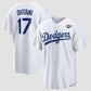 Los Angeles Dodgers #17 Shohei Ohtani White 2025 World Series Home Cool Base Stitched Baseball Jersey