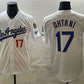Los Angeles Dodgers #17 Shohei Ohtani White 2026 Gold Collection 9x & B2B Champs Patch Stitched Baseball Jersey
