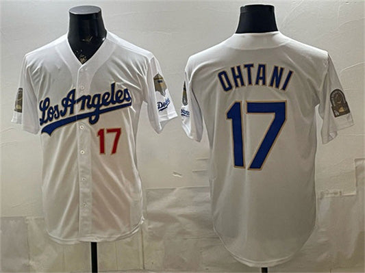 Los Angeles Dodgers #17 Shohei Ohtani White Alternate Stadium Stitched Baseball Jersey