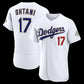 Los Angeles Dodgers #17 Shohei Ohtani White 2026 Gold Collection Authentic Stitched Baseball Jersey