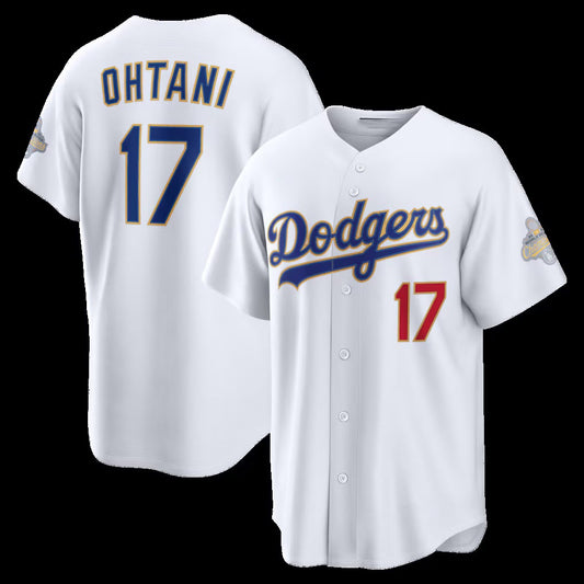 Los Angeles Dodgers #17 Shohei Ohtani White 2026 Gold Collection Stadium Stitched Baseball Jersey