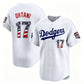 Los Angeles Dodgers #17 Shohei Ohtani White USA 250 Fourth of July Limited Stitched Jersey