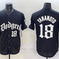 Los Angeles Dodgers #18 Yoshinobu Yamamoto Black 2025 LA Gothic Style With 2024 World Series Champions Patch Vapor Premier Limited Stitched Baseball Jersey